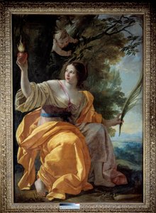 Figura alegórica de la Caridad de Simon Vouet