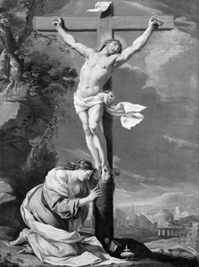 Cristo en la cruz con María Magdalena, 1640-50