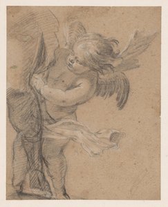 Ángel junto a la pierna de San Roque