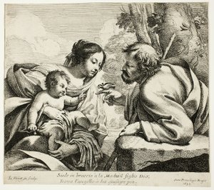 La Sagrada Familia con un pájaro de Simon Vouet
