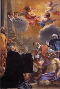 San Merry (o San Mederic), obispo de París liberando a los prisioneros de Simon Vouet