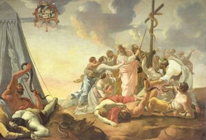 La serpiente de bronce, sección derecha (óleo sobre lienzo)