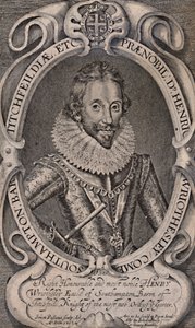 Henry Wriothesley, Conde de Southampton, mecenas de William Shakespeare, c1617 de Simon de Passe