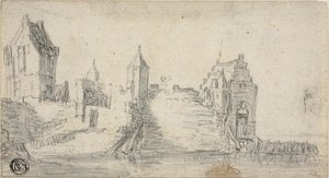 Edificios fortificados al borde del agua