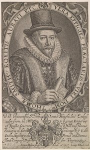 Sir Thomas Smith, primer gobernador de la Compañía de las Indias Orientales, embajador en Rusia 1604-1605, 1617 de Simon van de Passe
