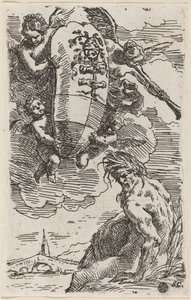Frontispicio con Escudo de Armas de Simone Cantarini