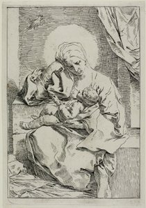 Madonna y Niño con un jilguero