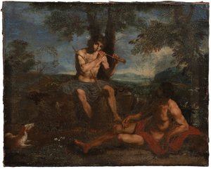 Mercurio y Argos de Simone Cantarini