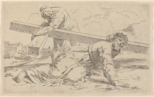 El Transporte de la Cruz de Simone Cantarini
