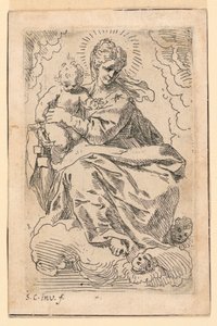 La Virgen y el Niño de Simone Cantarini