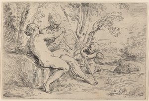 Venus y Adonis de Simone Cantarini