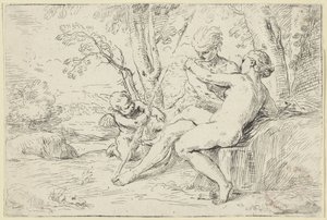 Venus y Adonis de Simone Cantarini