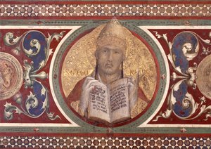 Maestà: San Gregorio (detalle) de Simone Martini