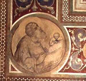 Maestà: San Mateo y el ángel (detalle) de Simone Martini