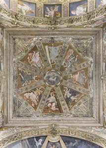 Ángeles y Dios Bendiciendo de Simone Veneziano Peterzano
