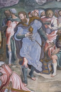 La Adoración de los Magos, Presbiterio, 1578-82 (detalle) de Simone Veneziano Peterzano
