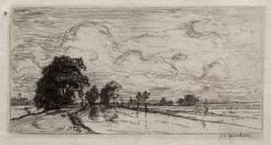 Paisaje inundado con árboles de Sion Longley Wenban