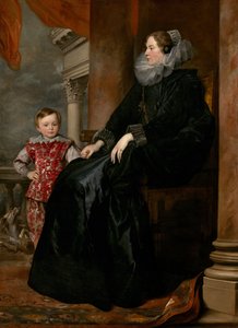 Una noble genovesa y su hijo de Sir Anthony van Dyck