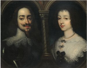 Doble retrato del Rey Carlos I y la Reina Henrietta Maria de Sir Anthony van, Dyck