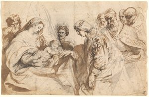 El matrimonio místico de Santa Catalina de Sir Anthony van Dyck