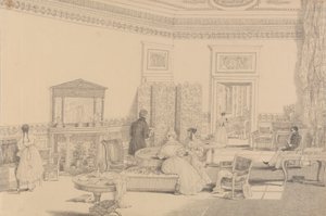 Álbum de 30 vistas del Tirol e Italia: Salón, Casino Pecori 12 de octubre de 1841
