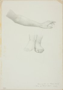 Brazo y Pies, estudio para Espejo de Venus de Sir Edward Burne Jones