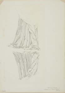 Figura drapeada y reflejo, estudio para Espejo de Venus de Sir Edward Burne Jones
