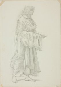 Figura masculina de pie con túnica de Sir Edward Burne Jones