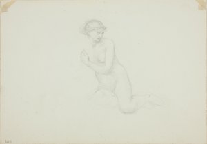 Desnudo Femenino Sentado de Sir Edward Burne Jones
