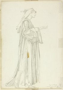 Estudio de peregrino para Romaunt of the Rose de Sir Edward Burne Jones