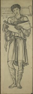 Timoteo (Caricatura para la ventana este de la Capilla de la Señora) de Sir Edward Burne Jones