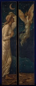Cupido y Psique - Murales de Palace Green - Cupido huyendo de Psique, 1881 de Sir Edward Coley Burne Jones