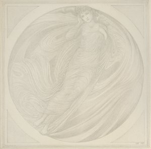Eurídice flotando entre llamas de Sir Edward Coley Burne Jones