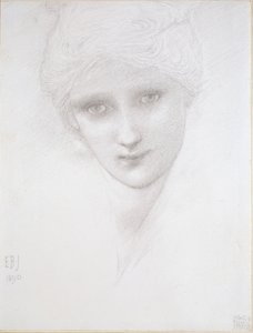 Cabeza de una Mujer, 1890 de Sir Edward Coley Burne Jones