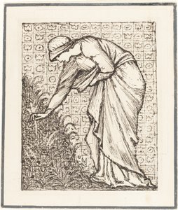 Dama recogiendo flores de Sir Edward Coley Burne Jones