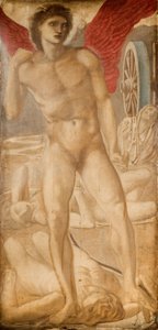 Tríptico de Troya - Estudio para el amor sometiendo al olvido de Sir Edward Coley Burne Jones