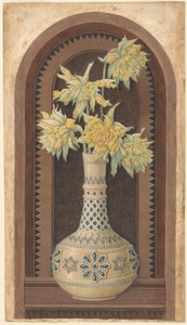 Narcisos en un jarrón azul y blanco de Sir Edward John Poynter