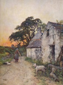 Un camino de pueblo, Gales del Sur