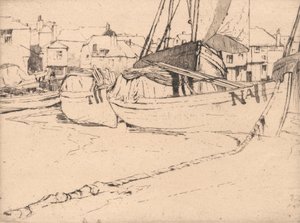 Barcos del Sena, St. Ives, Cornualles de Sir Frank Short