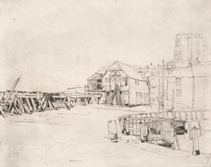 La balsa "Lusitania" en el muelle de Broadstairs de Sir Frank Short