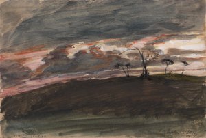 Atardecer tormentoso, Legh Park, Wiltshire de Sir George Hayter