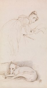 Estudios sobre la mujer y el galgo de Sir George Hayter