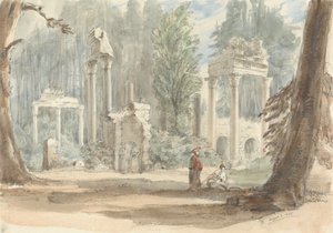 Las ruinas de Leptis Magna tal y como aparecen en el Parque Real de Virginia Water
