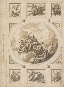 Diseño para un techo en Addiscombe: Baco y Ariadna de Sir James Thornhill