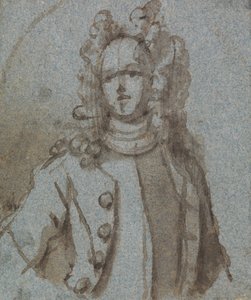Retrato de un hombre con peluca integral