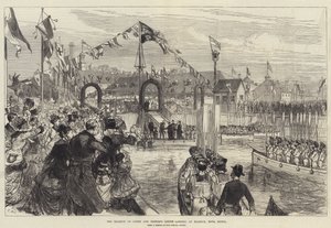 El Marqués de Lorne y la Princesa Louise desembarcando en Halifax, Nueva Escocia de Sir John Charles Robinson