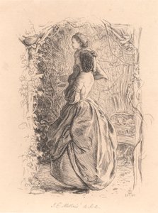 Feliz Primavera. Mujer y niño mirando un pájaro en el nido. de Sir John Everett Millais