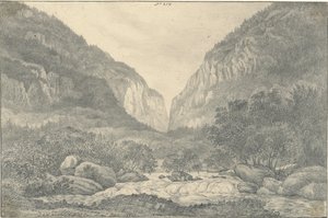 Valle de la Saltina cerca de Brieg a la entrada del Simplón de Sir John Frederick William Herschel
