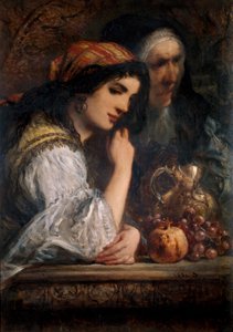 La sobrina y el ama de llaves de Don Quijote, 1891 de Sir John Gilbert