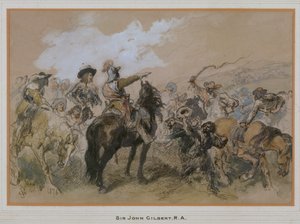 Jinetes en la época de Carlos I, 1876 de Sir John Gilbert